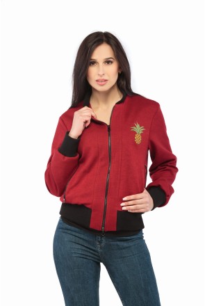 Demi-season bomber Jacket Mila Nova KV-9 Bordeaux