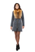 Winter Sheepskin Coat Mila Nova D-93 blue