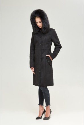 Winter Sheepskin Coat Mila Nova D-135 black