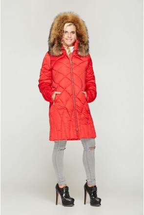 Winter down Jacket Mila Nova K-55 red