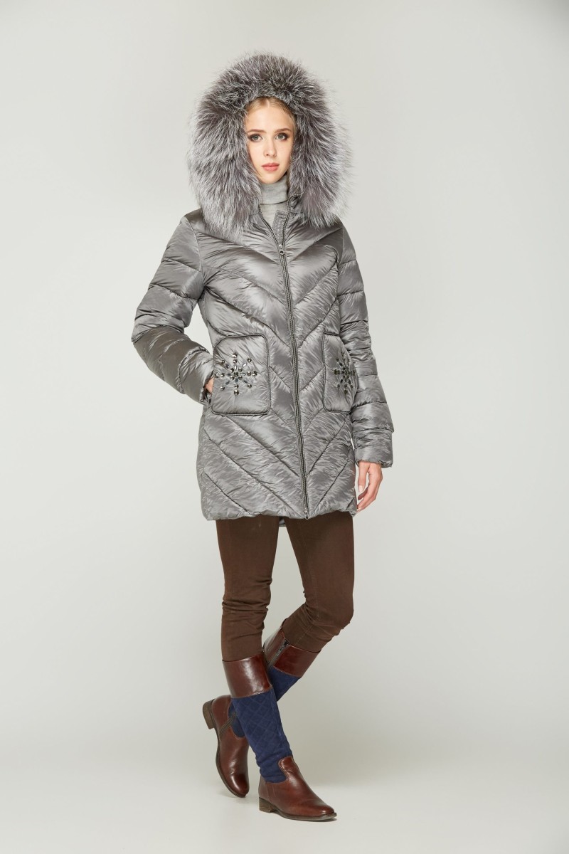 Winter down Jacket Mila Nova K-53 grey