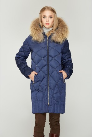 Winter down Jacket Mila Nova K-55 blue