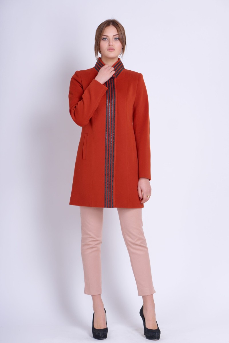 Demi-season Coat Mila Nova A-8 terracotta