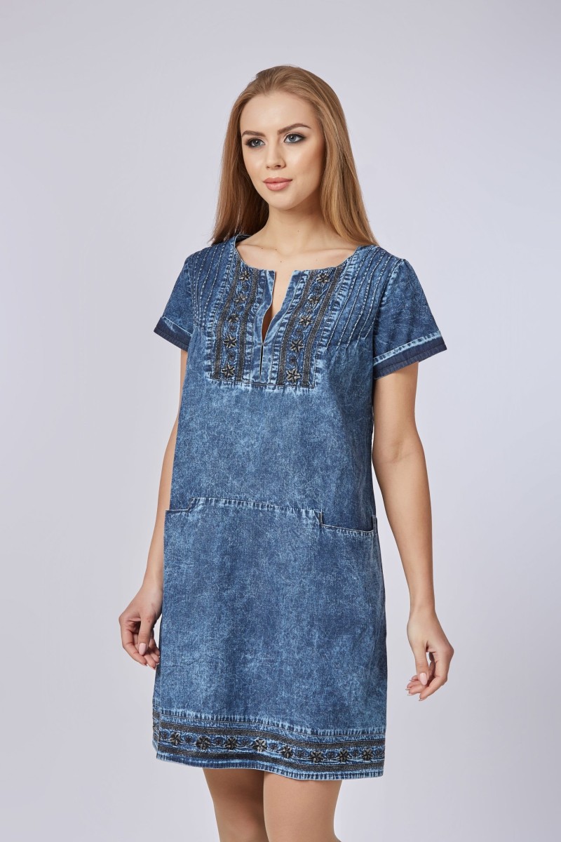 Summer denim Dress Mila Nova F-25 blue