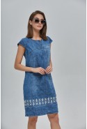 Summer denim Dress Mila Nova F-42 blue