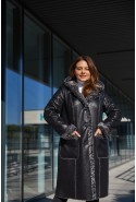 Winter Sheepskin Coat Mila Nova D-157 b black