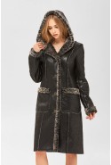 Winter Sheepskin Coat Mila Nova D-157 b black