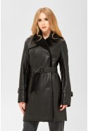 Winter Sheepskin Coat Mila Nova D-154 black