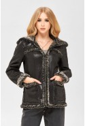 Winter Sheepskin Coat Mila Nova D-160 black