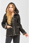 Winter Sheepskin Coat Mila Nova D-160 black