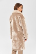 Winter Sheepskin Coat Mila Nova D-165 beige