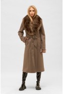 Sheepskin Coat Mila Nova D-186 cappuccino