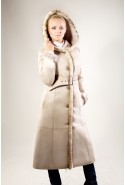 Winter Sheepskin Coat Mila Nova B-13n beige