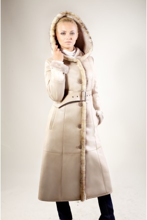 Winter Sheepskin Coat Mila Nova B-13n beige