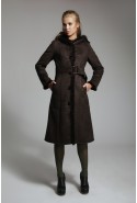 Winter Sheepskin Coat Mila Nova B-13n chocolate