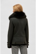 Sheepskin Coat Mila Nova D-183 black