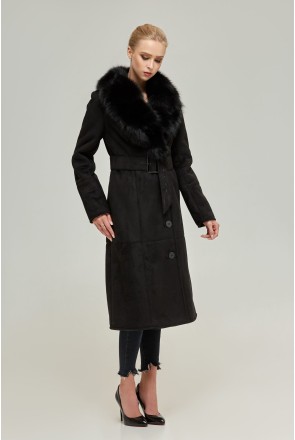 Winter Sheepskin Coat Mila Nova D-132 black