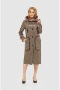 Winter Sheepskin Coat Mila Nova D-147 cappuccino