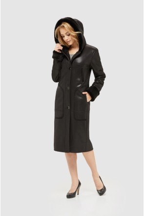 Winter Sheepskin Coat Mila Nova D-147 black