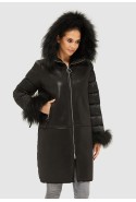 Winter Sheepskin Coat Mila Nova D-152 black