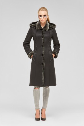 Winter Sheepskin Coat Mila Nova B-4 black