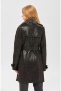 Winter Sheepskin Coat Mila Nova D-154b black