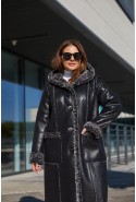 Winter Sheepskin Coat Mila Nova D-158 b black