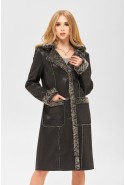 Winter Sheepskin Coat Mila Nova D-158 b black