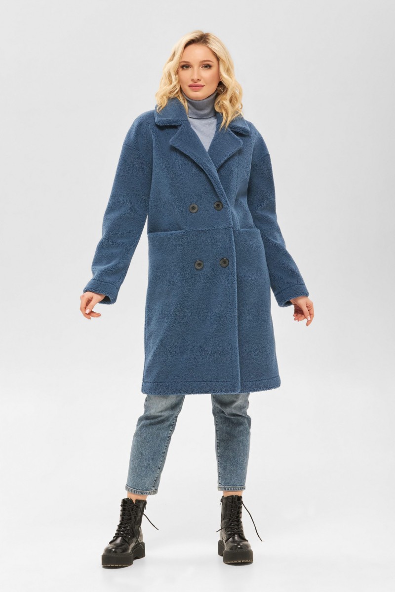 Winter Sheepskin Coat Mila Nova D-169 denim