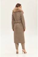 Winter Sheepskin Coat Mila Nova D-173 cappuccino