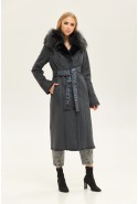 Winter Sheepskin Coat Mila Nova D-173 denim