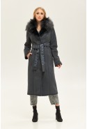 Winter Sheepskin Coat Mila Nova D-173 denim