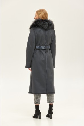 Winter Sheepskin Coat Mila Nova D-173 denim