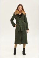 Winter Sheepskin Coat Mila Nova D-173 green