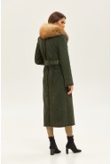 Winter Sheepskin Coat Mila Nova D-173 green