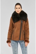 Winter Sheepskin Coat Mila Nova D-45 red