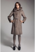 Winter Sheepskin Coat Mila Nova D-61 cappuccino