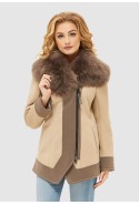 Winter Sheepskin Coat Mila Nova D-34 beige