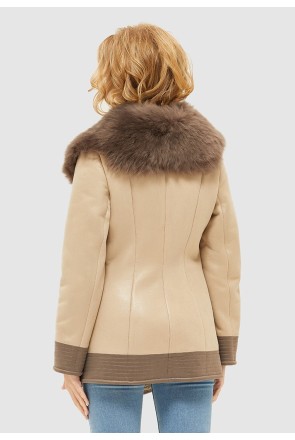 Winter Sheepskin Coat Mila Nova D-34 beige