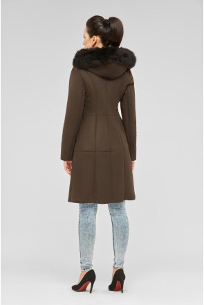 Winter Sheepskin Coat Mila Nova D-71 chocolate