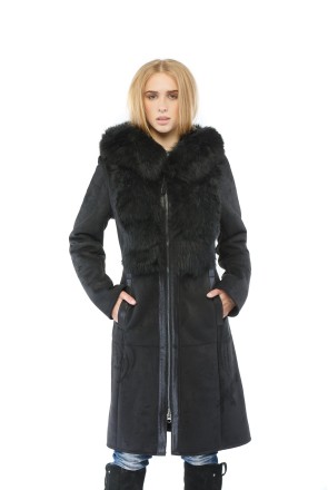 Winter Sheepskin Coat Mila Nova D-71 black