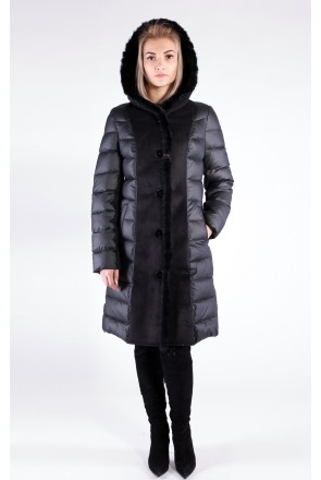 Winter Sheepskin Coat Mila Nova D-92 black