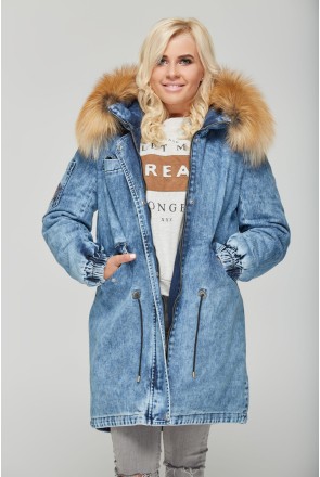 Winter denim Parka Mila Nova P-31 blue