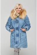 Winter denim Parka Mila Nova P-31 blue