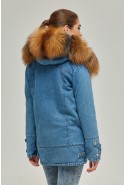 Winter denim Parka Mila Nova P-42 blue