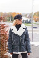 Winter Sheepskin Coat Mila Nova PV-223 malachite