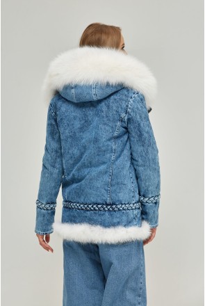 Winter denim Parka Mila Nova P-59 blue