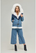 Winter denim Parka Mila Nova P-59 blue