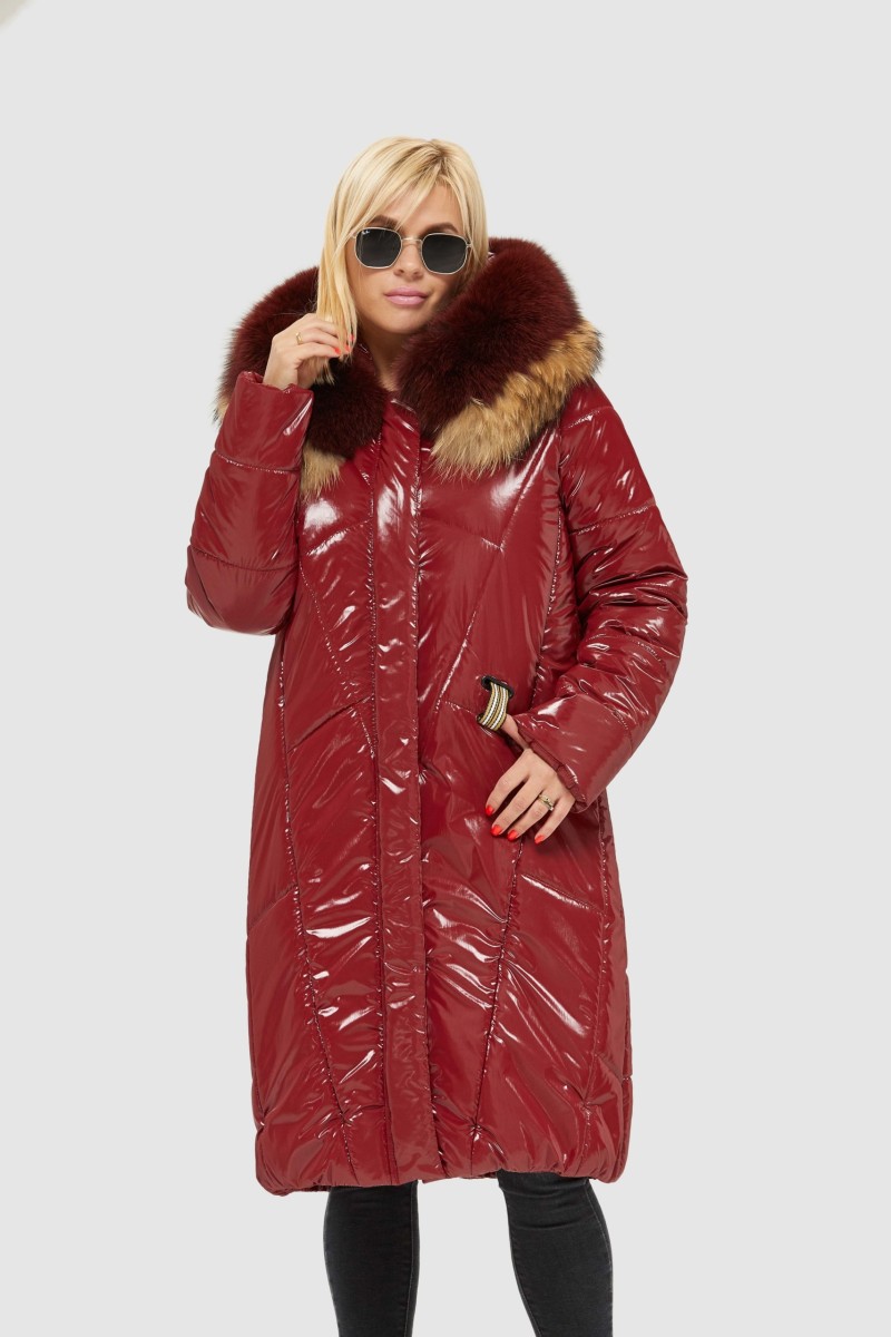 Winter down Jacket Mila Nova K-106 Bordeaux