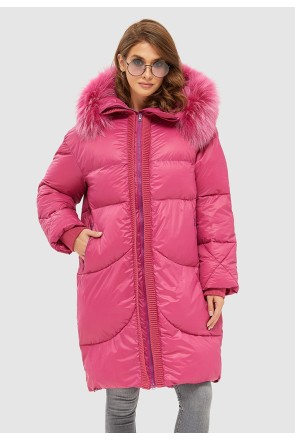 Winter down Jacket Mila Nova K-117 raspberry